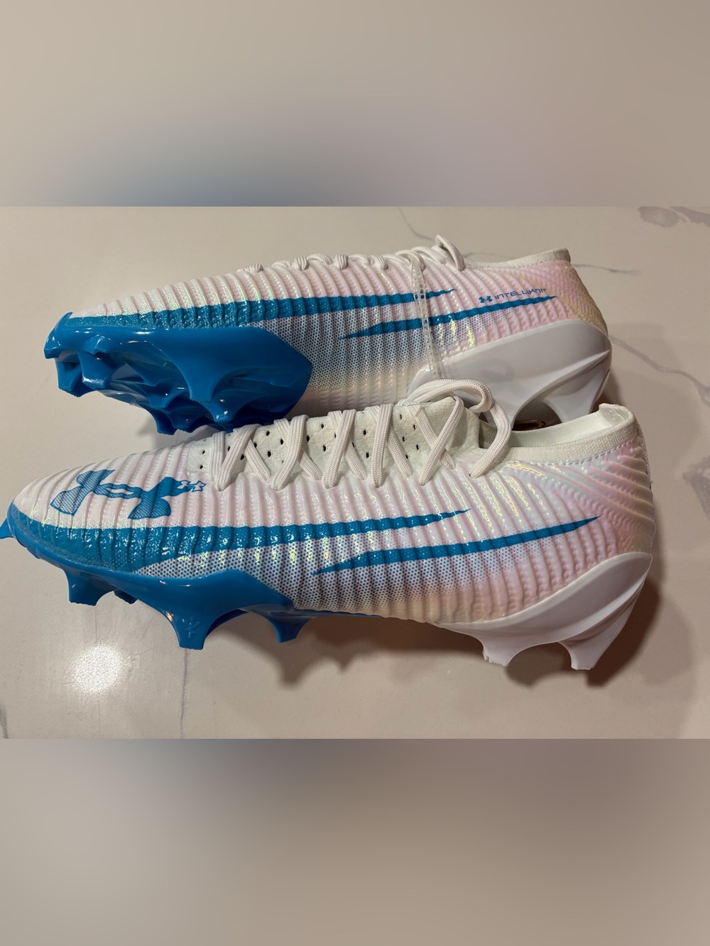 Under Armour Blur Pro Iridescent IntelliKnit Football Cleats (12) Retails $145
